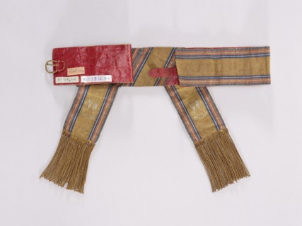 Textile belt, 19th century, Kraków. Belt made of solid fabric with the Polish Eagle at the ends;