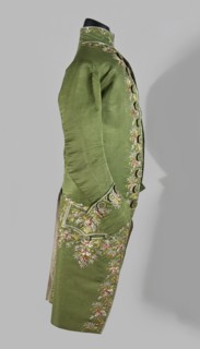 Habit à la française, repossession provenance; floral and plant motifs; embroidery; 18th century