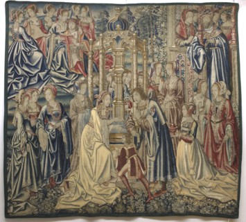 David and Bathsheba tapestry, unknown workshop, Jan van Roome fl. 1498–1521 co-author, tapestries.