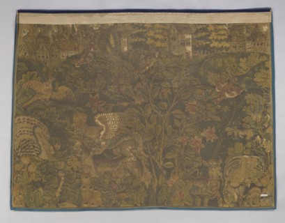 Tapestry-verdure, verdure with flowers and leaves, floral ornaments, 17th century, Flanders;