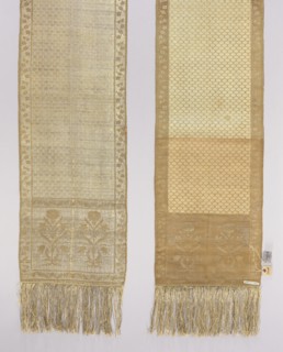 Kontusz sash, Paschalis Jakubowicz Manufactory Warsaw; belt manufacturer; 1788–1794. Bipartite