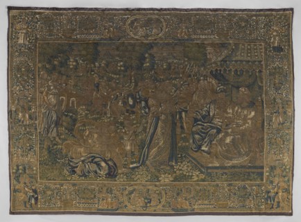 Figural tapestry, tapestries, fabrics, biblical scenes, decorative fabrics, interior furnishings,