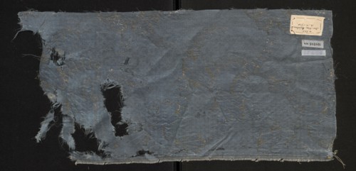 Fabric fragment, fragments of silk fabrics, patterned fabrics. Report composition based on two