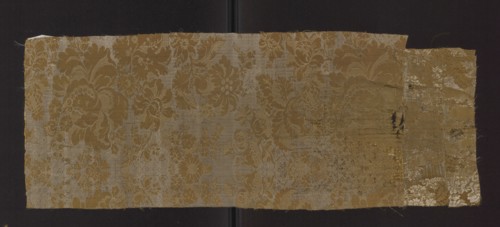Fabric fragment, fabrics, fragments of silk fabrics, patterned fabrics, floral patterns, stripes,