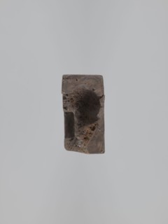 Double-sided gingerbread mold; obverse: seven different motifs—heart, rooster, dog in front of a
