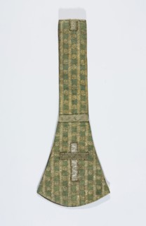 Maniple, liturgical vestment, silk fabric with a fine pattern of stylised floral motifs between