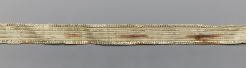 Gallon, haberdashery, origin unknown, geometric ornaments, 19th century, Poland, fabric, width 1.5