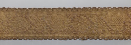 Gallon, gallons haberdashery, origin unknown, plant ornaments, 19th century, Lithuania, fabric