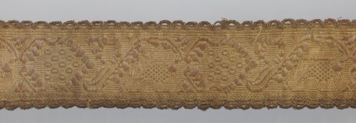Gallon, gallons haberdashery, origin unknown, plant ornaments, 19th century, Lithuania, fabric