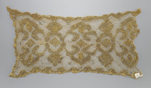 Fragment of lace, lace, 17th/18th century, Belgium, fabric lace, width 34 cm, length 67 cm, A
