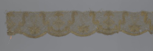Lace fragment attributed to Kublicki Piottuch or Alfred 1861–1945. Lace strip finished with flat,