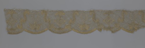 Lace fragment, attributed to Kublicki Piottuch, Alfred 1861–1945; lace strip finished with flat,