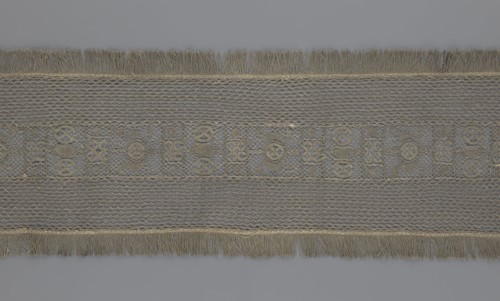A so-called Saxon lace belt, lace belt and clothing accessory for men's clothing, decorated with a