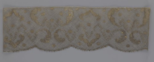 Lace fragment, lace, 18th century, Europe, lace fabric, width 20 cm, length 120 cm, A rectangular