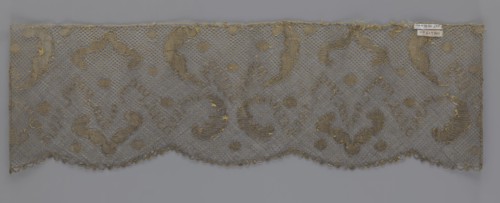 Lace fragment, lace, 18th century, Europe, lace, fabric, width 20 cm, length 120 cm, A rectangular
