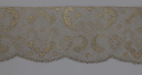 Lace fragment, lace, 18th century, Europe, lace fabric, width 20 cm, length 120 cm, A piece of lace