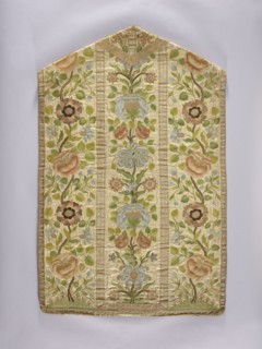 Chasuble, Mid-18th century. Cotton lining. 18th century, Poland. Liturgical vestment. Length 110