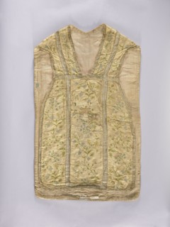 Chasuble, liturgical vestment, 2nd half of the 18th century, Poland. White chasuble covered with