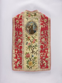 Chasuble, 17th century, Poland. Liturgical vestment, length 95 cm, width 60 cm back. Cotton lining.