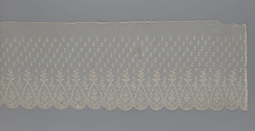Lace fragment — shuttlecock;, Mid-19th century, France. Lace shuttlecocks, clothing accessories;