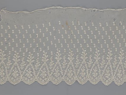 Lace fragment - shuttlecock, mid-19th century, France. Lace shuttlecock used as a clothing