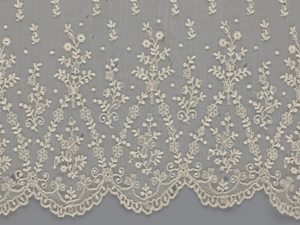 Lace fragment - shuttlecock;, mid-19th century, France. Lace shuttlecocks, clothing accessories,