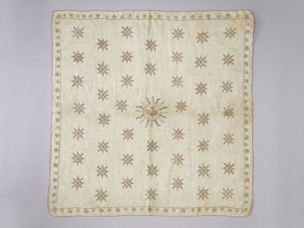 Velum, Velum made of white linen fabric with a rare plain weave 25 warp threads and 30 weft threads