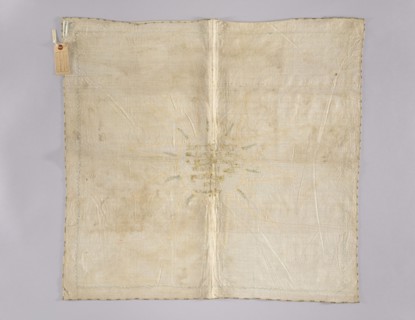 Church napkin. Napkin made of linen with a fairly dense weave. In the middle an inscription