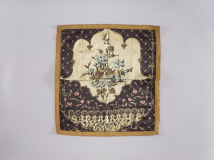 Tablecloth; maker, church paraments; printed fabric with flowers, leaves, and plant ornaments;