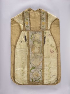Chasuble, gift, liturgical vestment with plant ornaments, church paraments, sacred art, churches