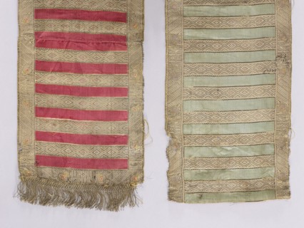 Fragment of a kontusz belt; Polish; 18th century; Gdansk place of origin. Double-sided, semi-solid