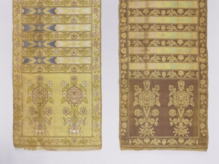 Kontusz belt. Bipartite heads with elongated floral bouquets; transverse belts with a floral