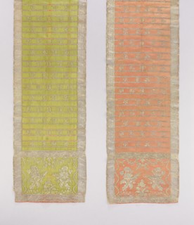 Kontusz belt, Royal Silk Manufactory in Grodno; silk and metal-threaded belt, 1768–1780.