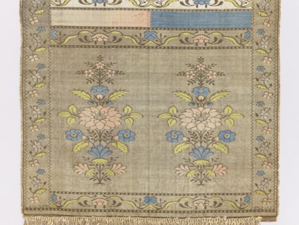 Kontusz sash, semi-solid sash with flower bushes ornament, four-sided sash with plant ornaments,