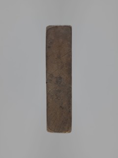 Double-sided gingerbread mould. Obverse: genre scene; reverse: three depictions. Double-sided