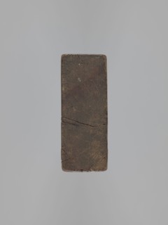 Double-sided gingerbread mold. Obverse: couple holding hands; reverse: three rectangles.
