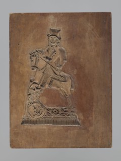 Double-sided gingerbread mould. Rectangular wooden form, height 25.8 cm, width 19.4 cm, depth 4.3
