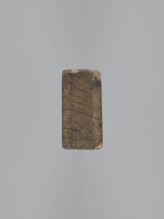 Double-sided gingerbread mold. Obverse: female figure in Silesian folk costume—bonnet, large bow