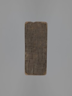 Double-sided gingerbread form with three representations on both sides;, Rectangular wooden mold: