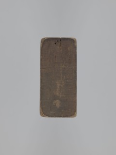 Double-sided gingerbread mold. Obverse: baby in swaddling; Reverse: baby in swaddling. Folk-style