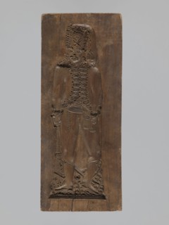 Double-sided gingerbread form. Obverse: male figure with a moustache in a hussar uniform, wearing a