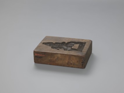 Double-sided gingerbread mould with the image of a rider on both sides, woodcarver or gingerbread