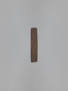 Double-sided gingerbread mould. Side A: figure of a soldier; Side B: various floral and geometric