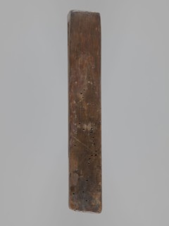 Double-sided gingerbread form; obverse: image of Madonna and Child, reverse: two rectangles with