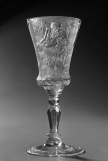 Chalice, glass, 1736–1744. Naliboki, Belarus Grand Duchy of Lithuania. Height 17.2 cm; width 7.7 cm