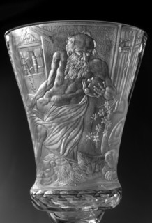 Chalice, glass, 1736–1744. Naliboki, Belarus Grand Duchy of Lithuania. Height 17.2 cm; width 7.7 cm