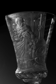 Chalice, Naliboki glassworks 1722–1862. Engraved glass chalice, 1736–1744. Round slightly raised