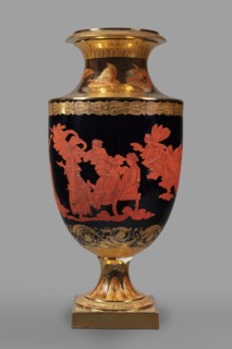 Amphora vase with a retinue of Greek gods, KPM Koenigliche Porzellan Manufaktur, Berlin, early 19th