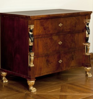 Chest of Drawers, Weiss, Jan Bogumil fl. ca. 1810–1830 carpenter, author; animal paws; Egyptians;
