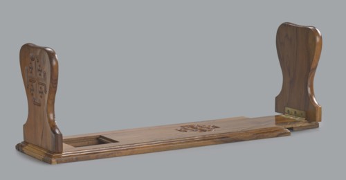 Bookstand, origin Jerusalem Israel/Palestine, 19th–20th century. Rectangular wooden bookstand with